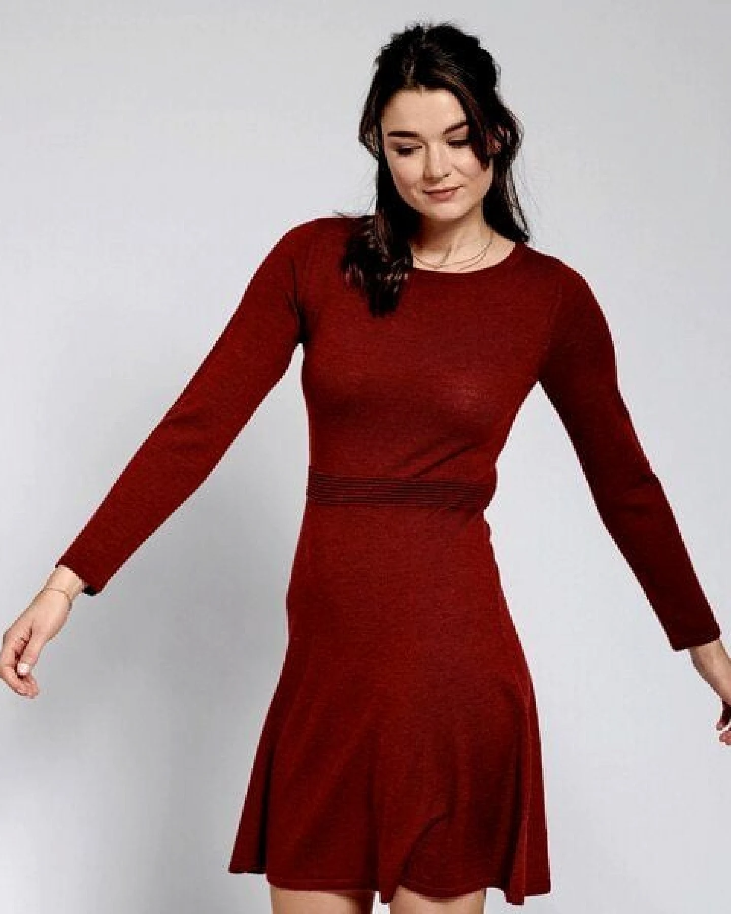 Kokon Zwo Kleid Teilungsrippe 100% Merinowolle (ÖKO TEX) – Ansicht 2
