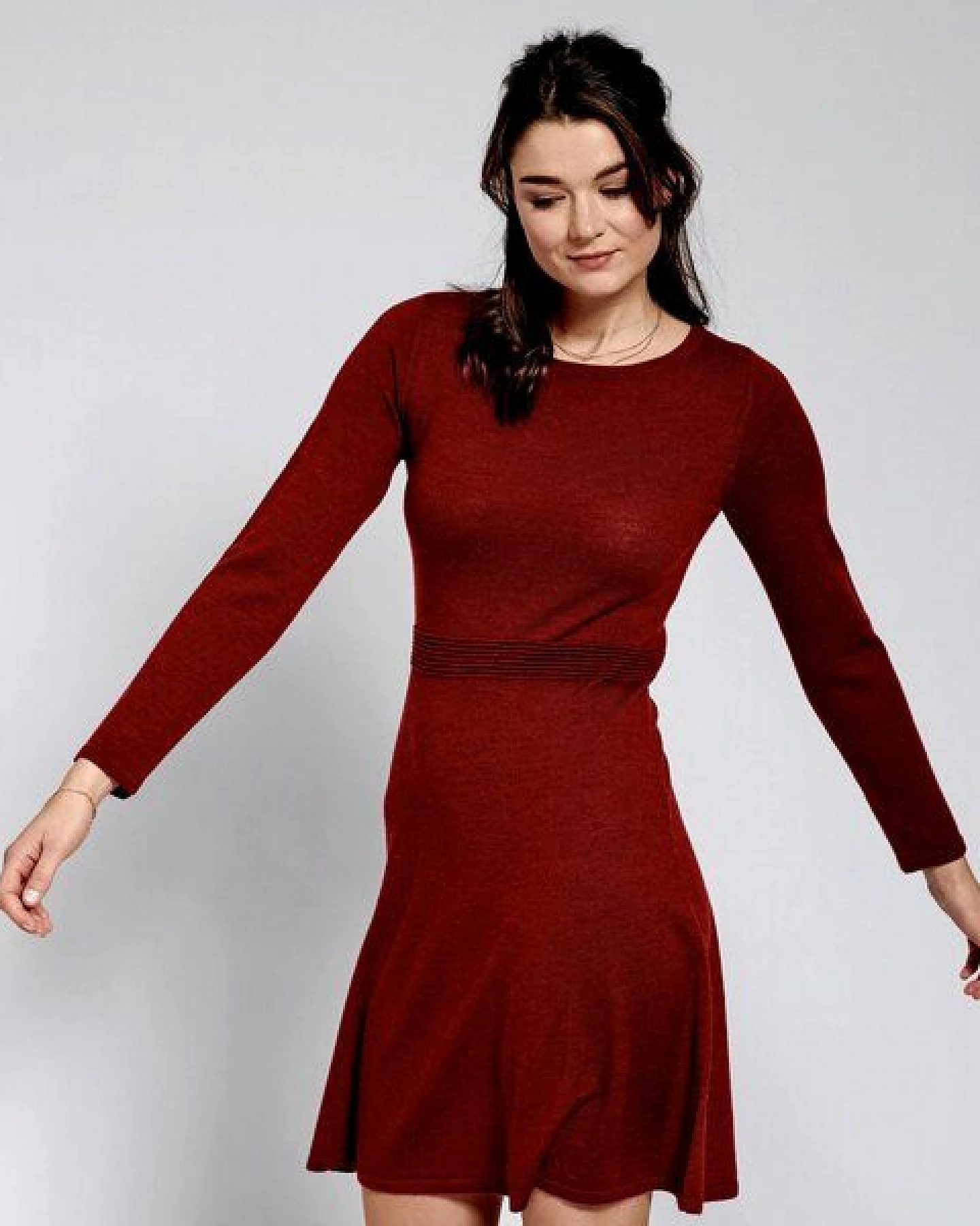 Kokon Zwo Kleid Teilungsrippe 100% Merinowolle (ÖKO TEX) – Ansicht 2