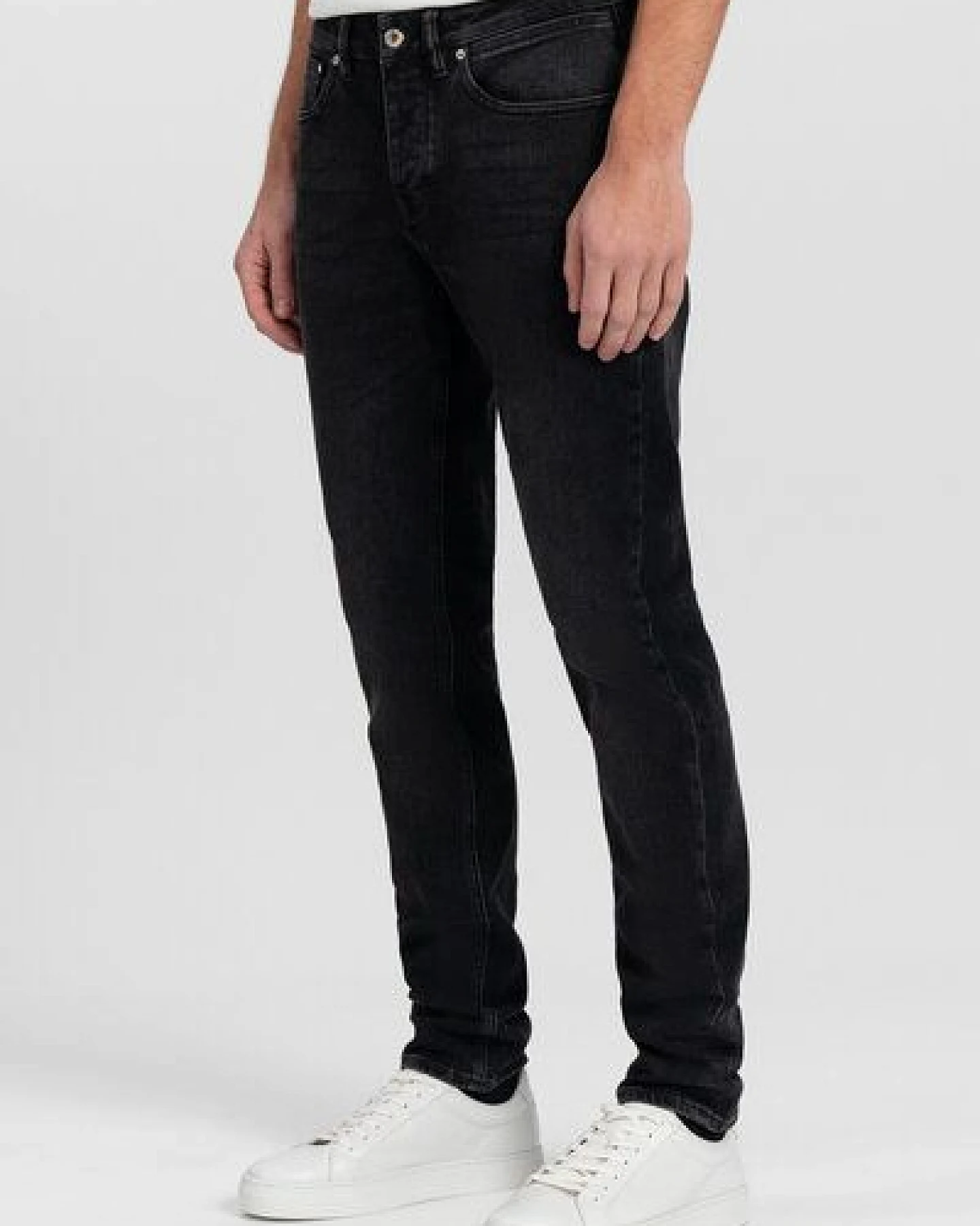 KUYICHI Herren Jeans Jim Regular Slim Vintage Black Bio-Baumwolle/rec. Baumwolle – Ansicht 3