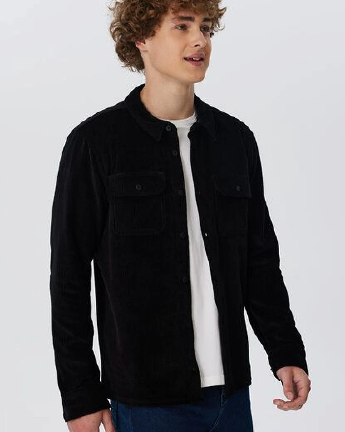 Leela Cotton Herren Cordhemd aus 100% kbA-Baumwolle Jacke - Feiner Nicky Cordstoff Herrenhemd Ferizeithemd – Ansicht 3