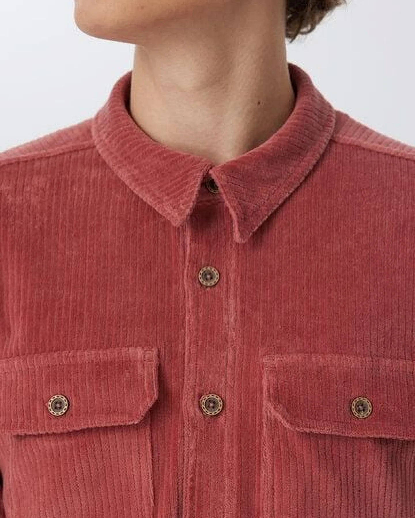 Leela Cotton Herren Cordhemd aus 100% kbA-Baumwolle Jacke - Feiner Nicky Cordstoff Herrenhemd Ferizeithemd – Ansicht 4
