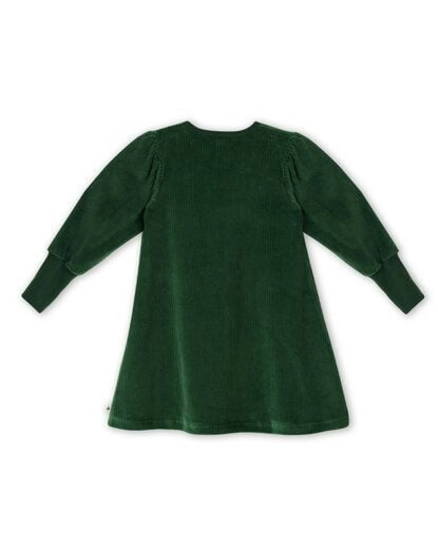 Leela Cotton Nachhaltiges Kinder Langarmkleid aus Cordstoff – 100% Bio Baumwolle Langarm-Kleid für Mädchen, Strickkleid mit Rundhalsausschnitt – Ansicht 2