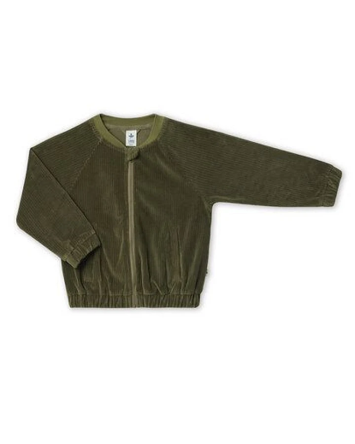 Leela Cotton Nachhaltige Kinder Cord Baseballjacke – 100% Bio Baumwolle, feiner Cordstoff, Jacke, Sweatjacke, Cordjacke, Kinderbekleidung
