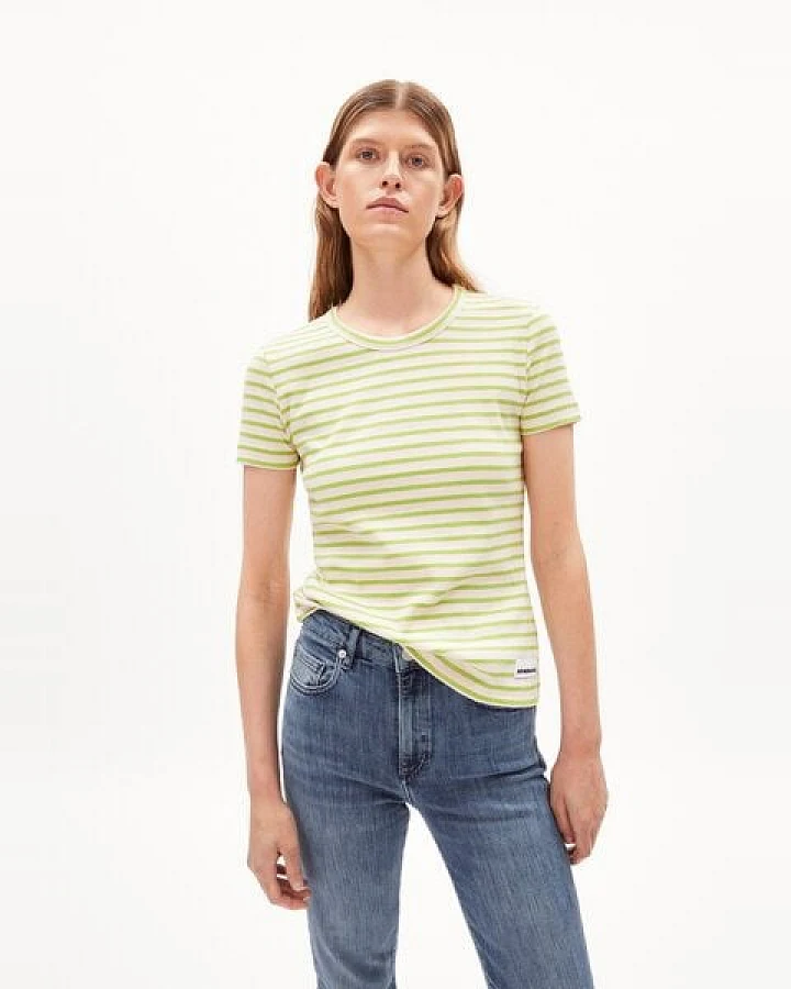 ARMEDANGELS KARDAA STRIPES Damen Ripp-T-Shirt Regular Fit aus Bio-Baumwoll Mix