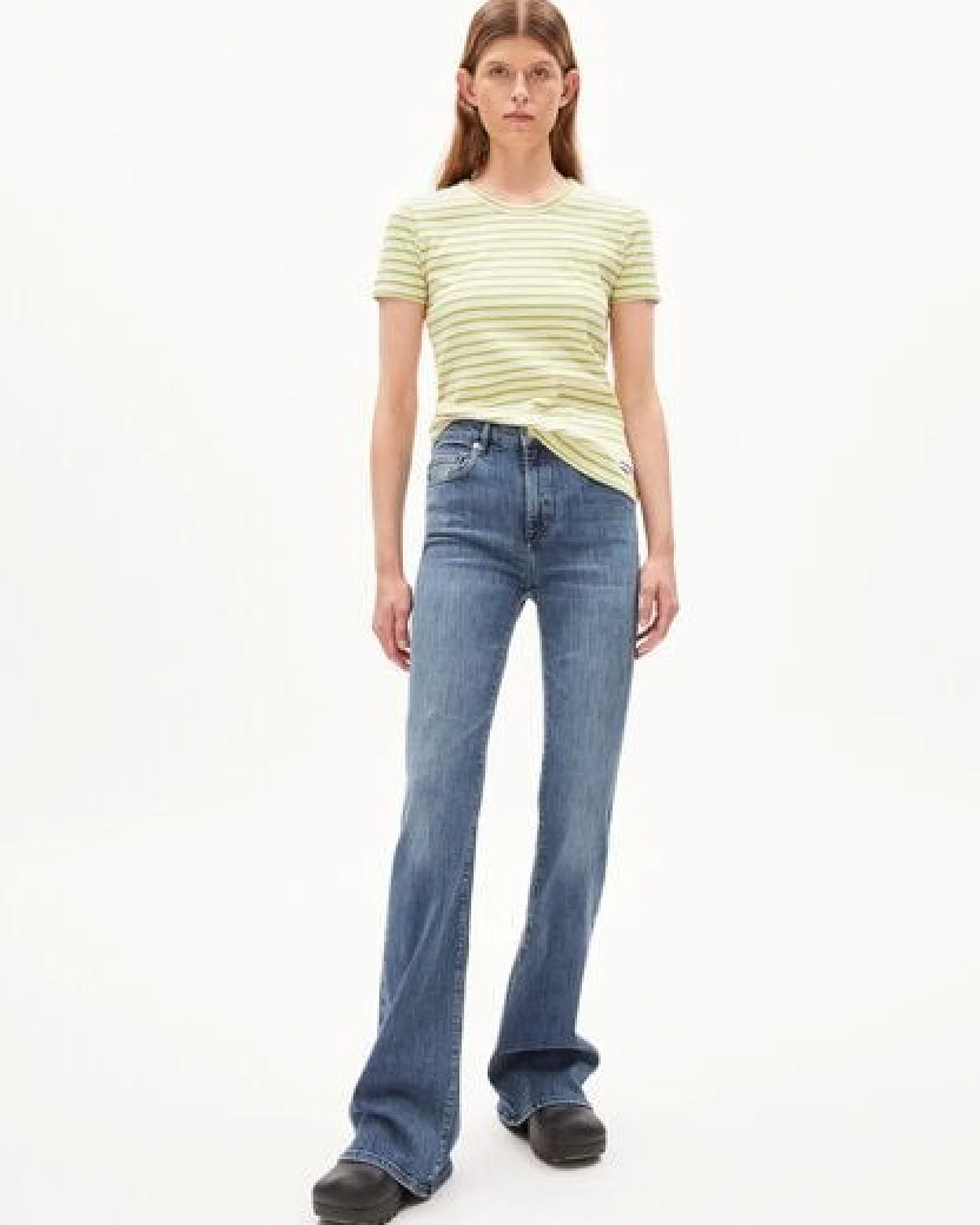 ARMEDANGELS KARDAA STRIPES Damen Ripp-T-Shirt Regular Fit aus Bio-Baumwoll Mix – Ansicht 4