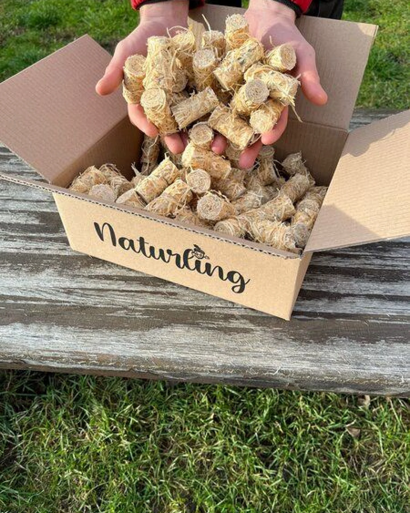naturling Holzwolle Anzünder gewachst - Bio Grill- und Kaminanzünder – Ansicht 2