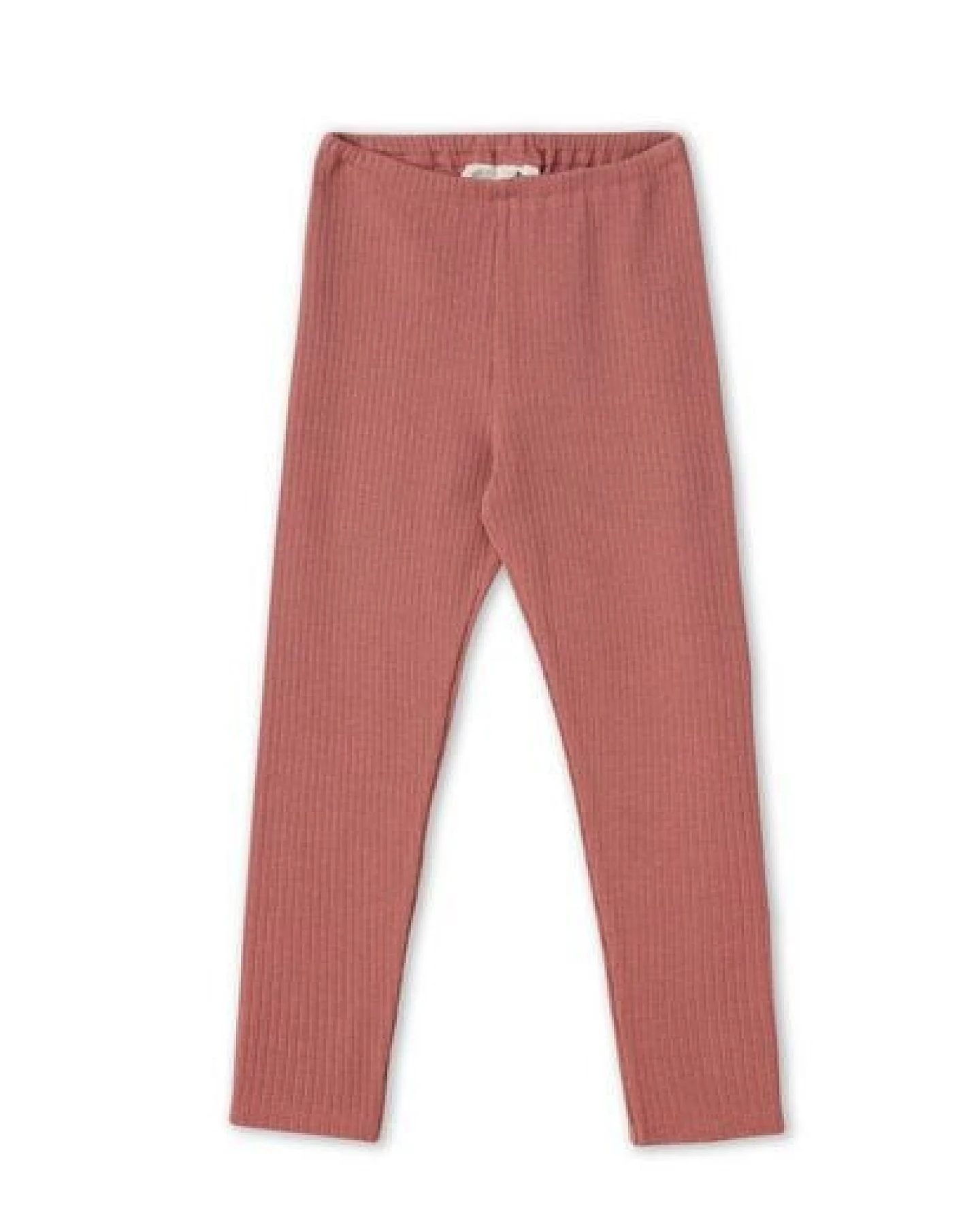 Leela Cotton Kinder Ripp Leggings aus 100% kba-Baumwolle - Feiner Ripp Struktur 2052 – Ansicht 2