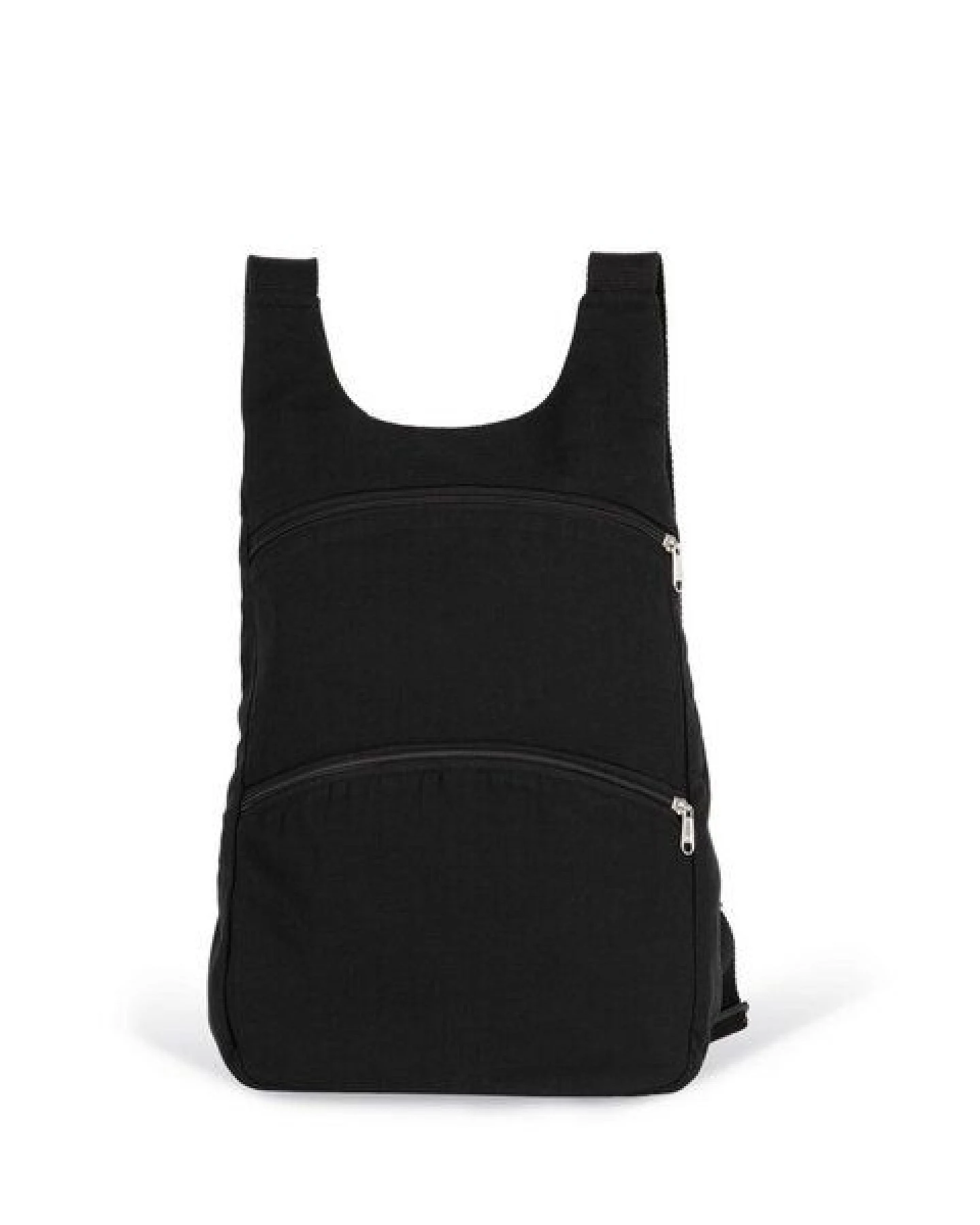 YTWOO Recycelter schwarzer Rucksack mit Anti-Diebstahlschutz-Tasche auf der Rückseite – Ansicht 2
