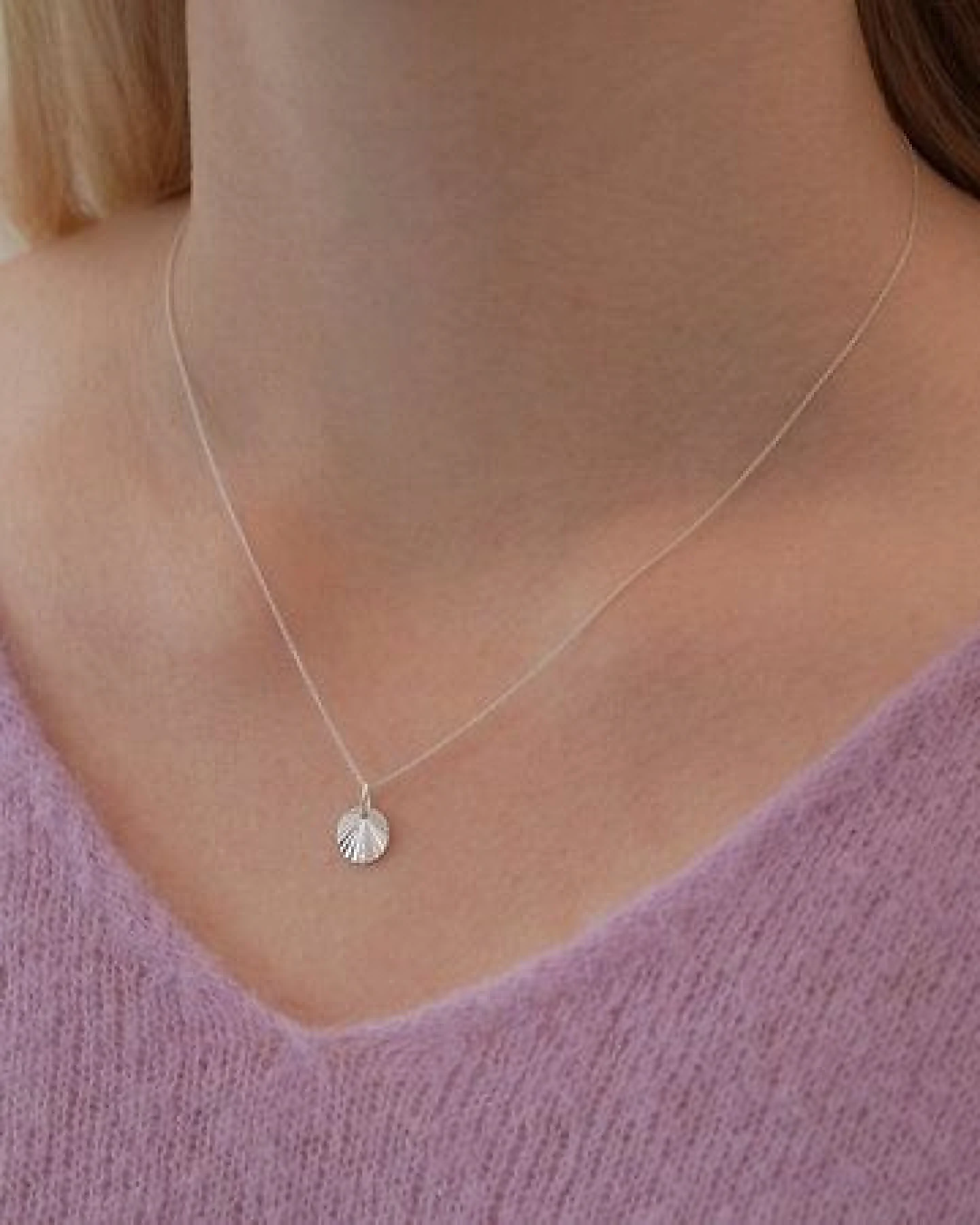 BELLYBIRD Jewellery Halskette - SONNENSCHEIN Anhänger in Silber/ Silber vergoldet – Ansicht 2