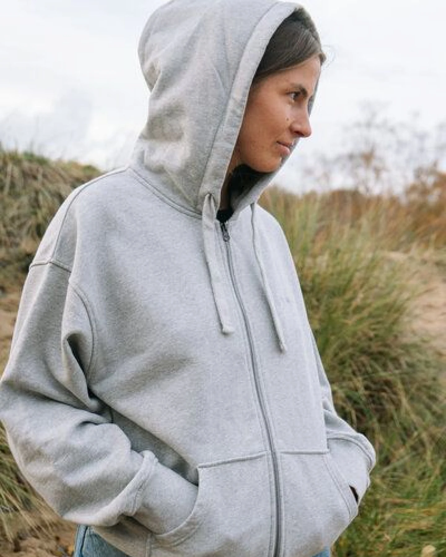 THY – Zip Hoodie Sweatjacke (Unisex) aus 100% Bio-Baumwolle (GOTS) von SALZWASSER – Ansicht 4