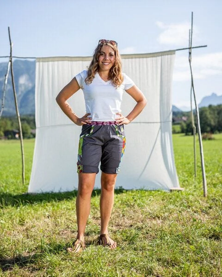 JUAdesign Kletter- und Wander Short - OCEAN SHORT Damen, lebhaft, farbenfroh, vielseitig