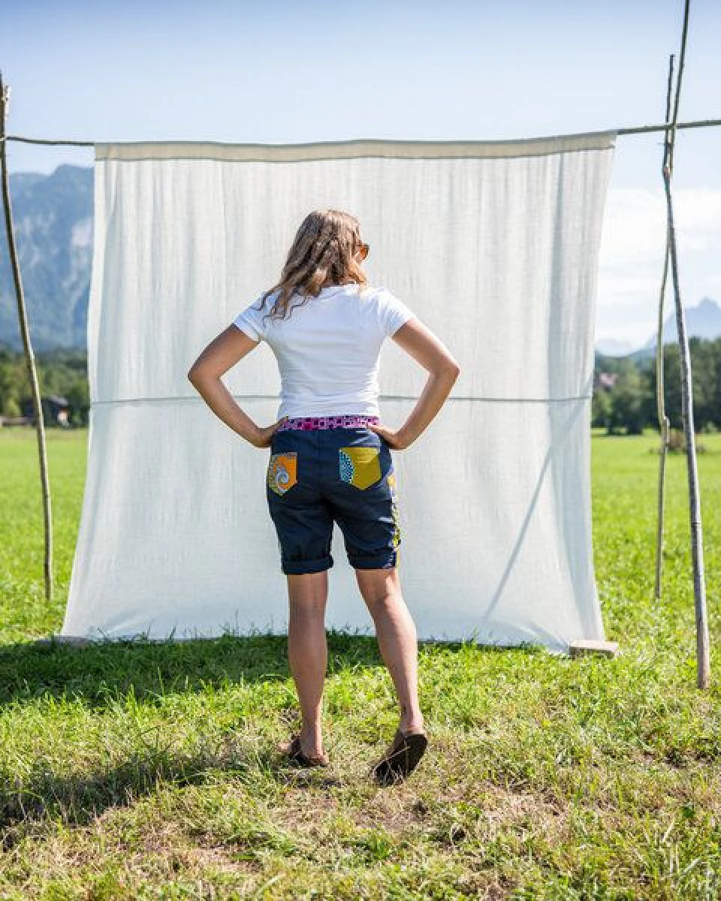JUAdesign Kletter- und Wander Short - OCEAN SHORT Damen, lebhaft, farbenfroh, vielseitig – Ansicht 2