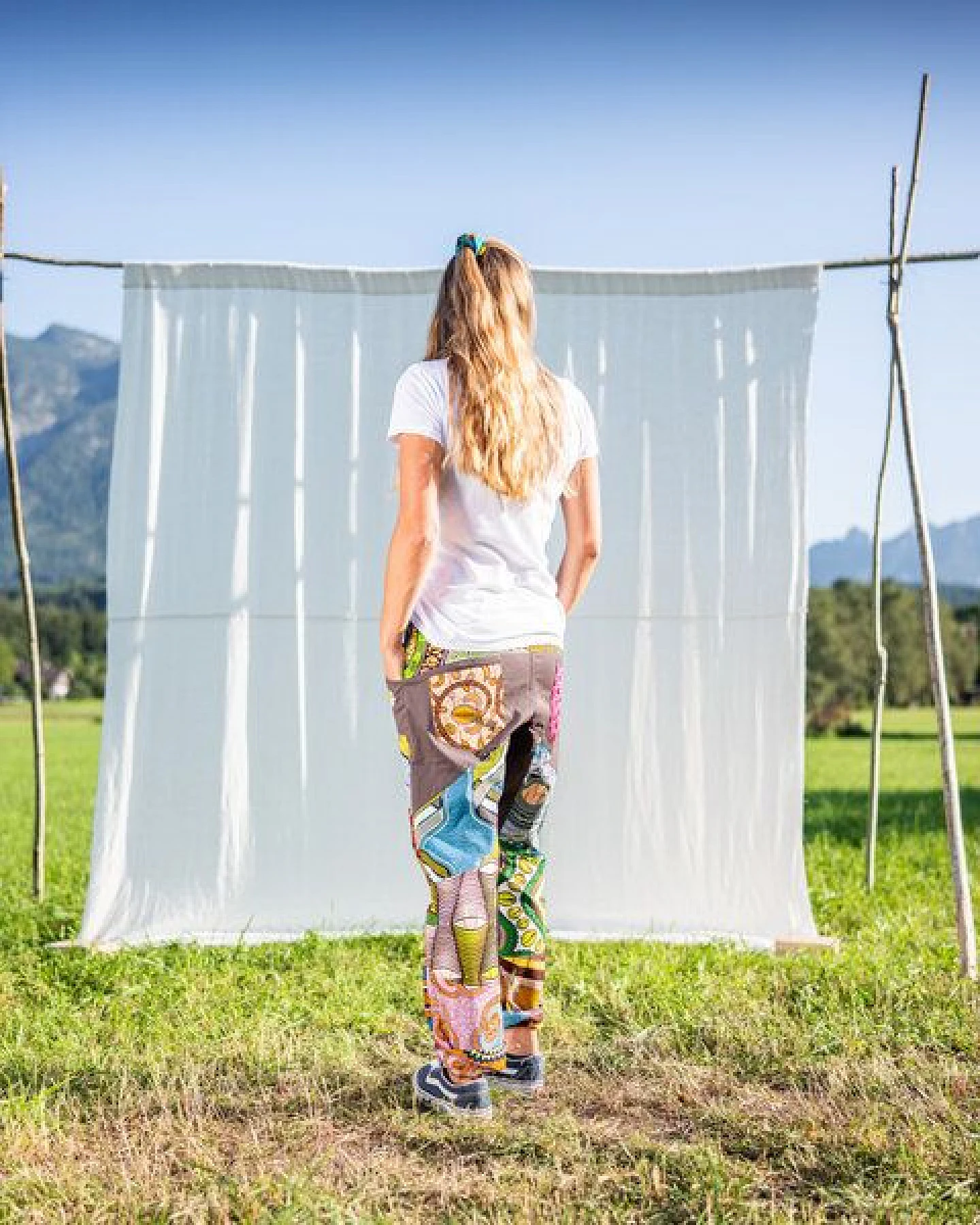 JUAdesign Sommer Hose - BAGGY Damen, bunt, bequem, baggy eben – Ansicht 2