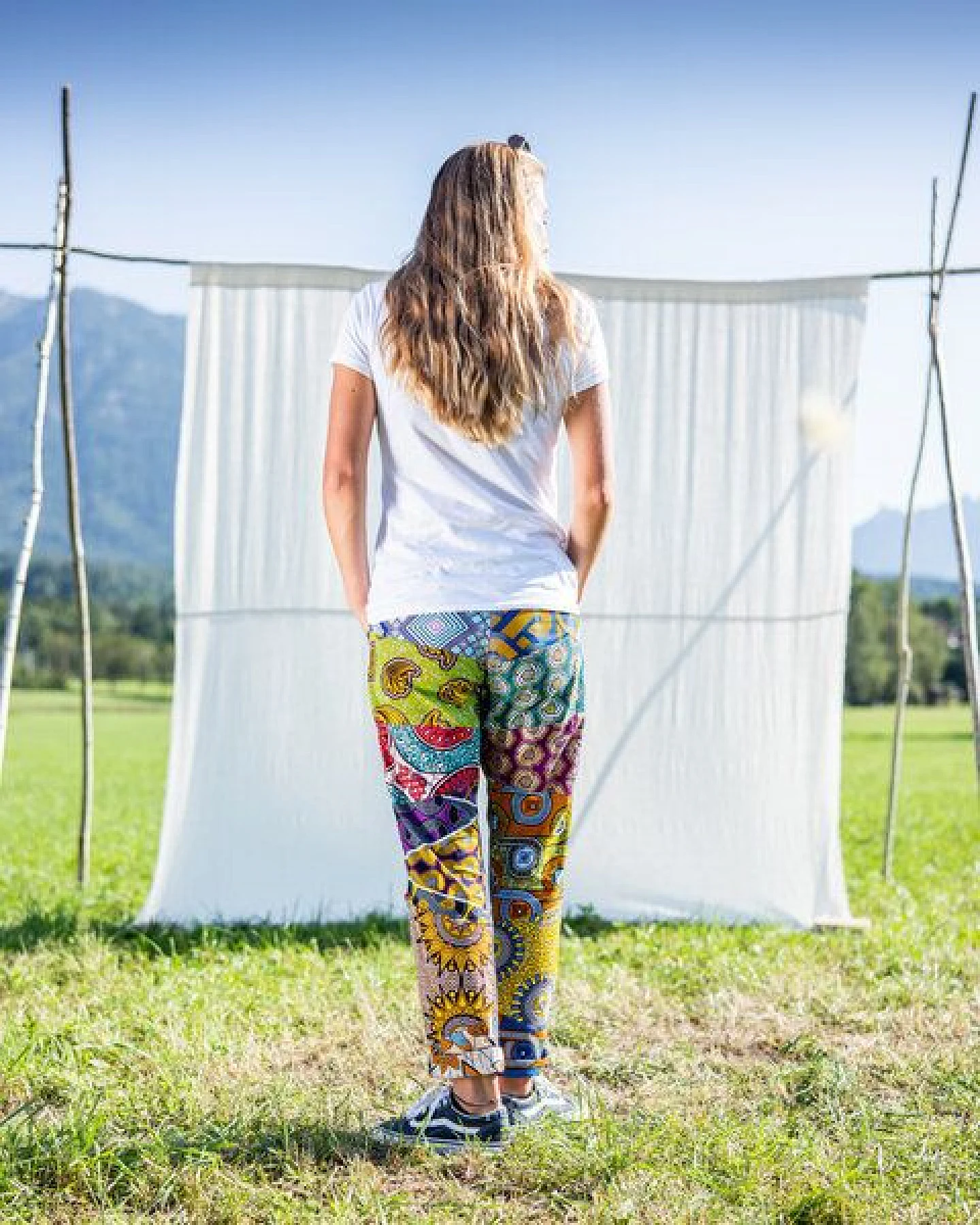 JUAdesign Sommer Hose - SLIM Damen, farbenfroh, lässig, schick – Ansicht 2