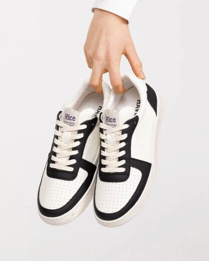RICE Sneaker Vegan Unisex - OPEN21 Black Ecru