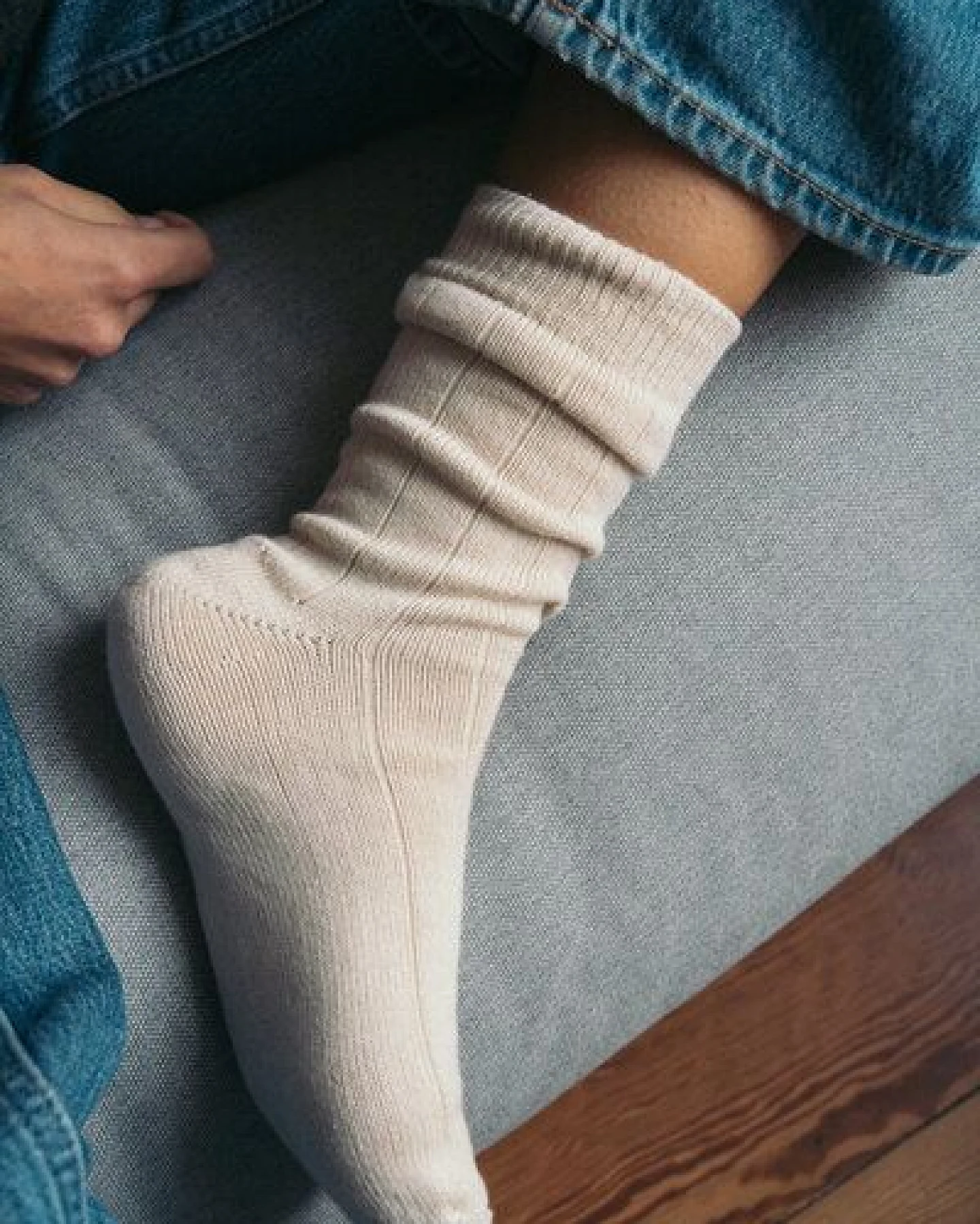 2 Paar Grobstricksocken Bio-Baumwolle von SALZWASSER – Ansicht 3