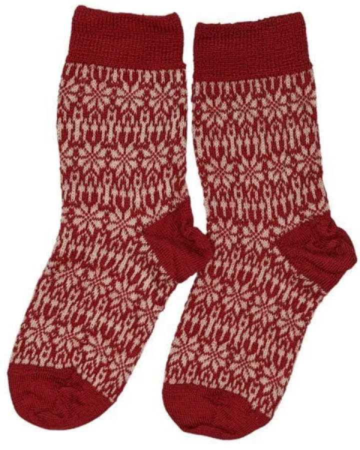 hirsch natur Feinstrick Norweger Socken bio Schurwolle Kinder