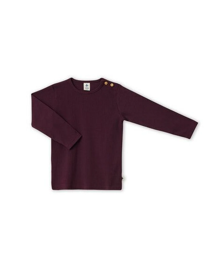 Leela Cotton Kinder Ripp Langarmshirt aus 100% kba-Baumwolle - Feine Ripp Struktur 2068