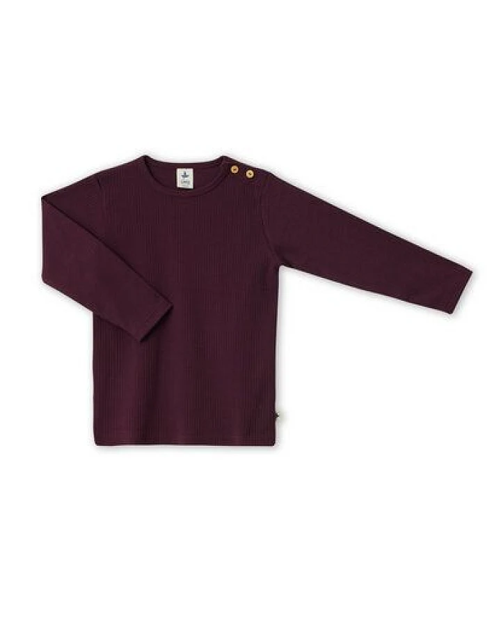Leela Cotton Kinder Ripp Langarmshirt aus 100% kba-Baumwolle - Feine Ripp Struktur 2068