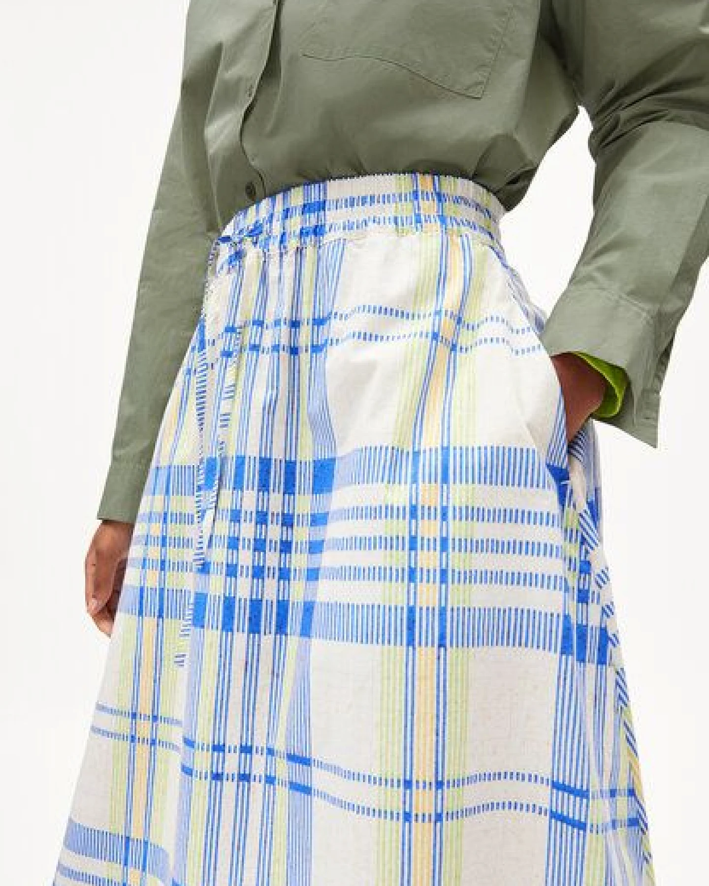 ARMEDANGELS ELODIAA COLLEGE CHECK - Damen Webrock Loose Fit aus Bio-Baumwolle – Ansicht 3