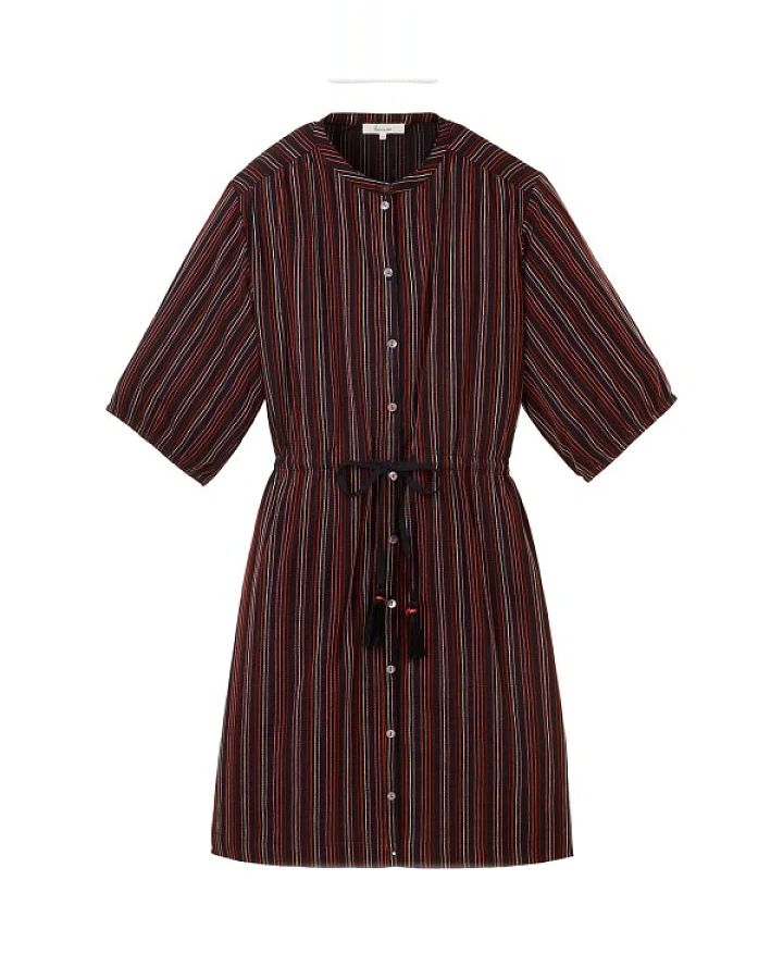 Tranquillo - Women's Blusenkleid in Leinenoptik - Kleid Gr 44 braun