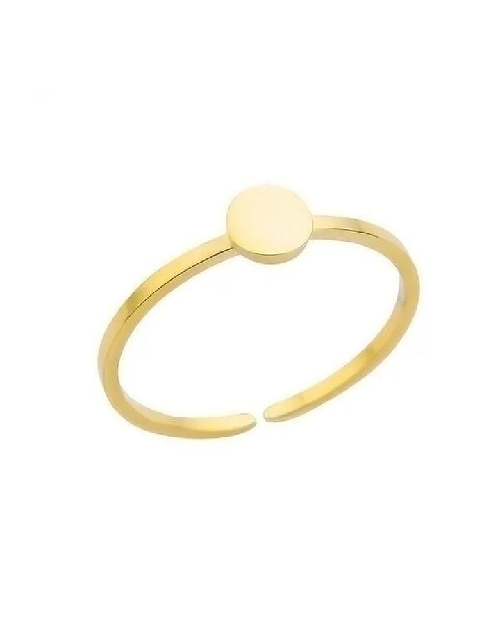 Größenverstellbarer sehr feiner DOT Ring ca. Ø 16 - 19mm, Breite des Ringes 1mm und DOT 5mm von Elektropulli