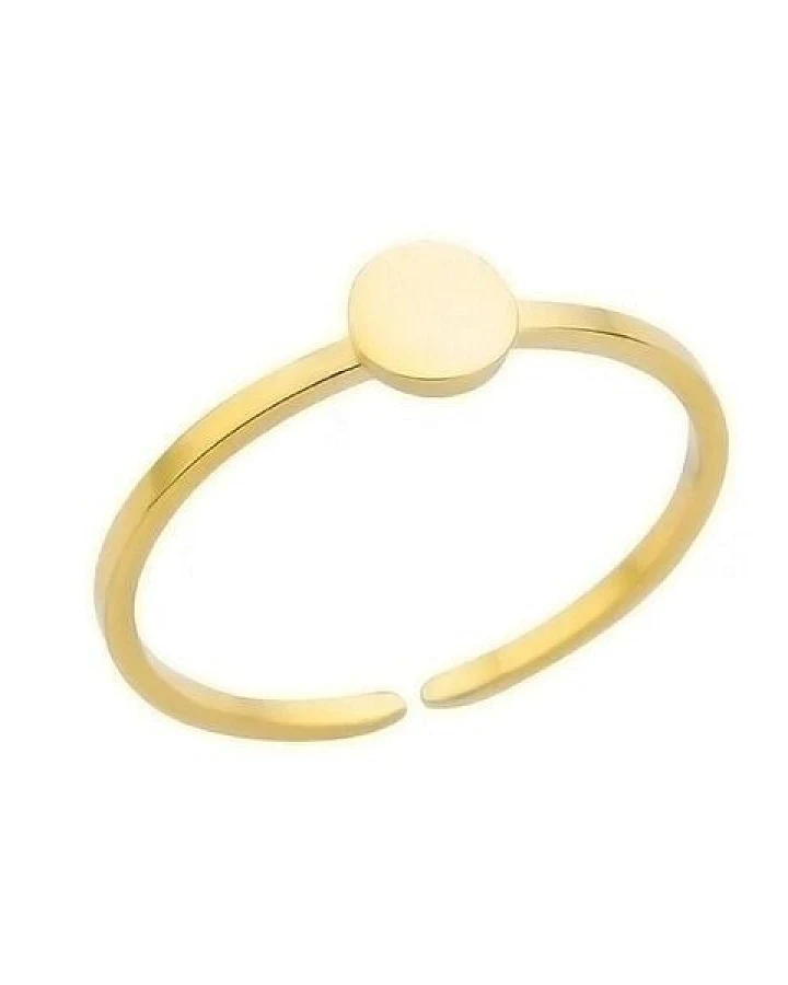 Größenverstellbarer sehr feiner DOT Ring ca. Ø 16 - 19mm, Breite des Ringes 1mm und DOT 5mm von Elektropulli