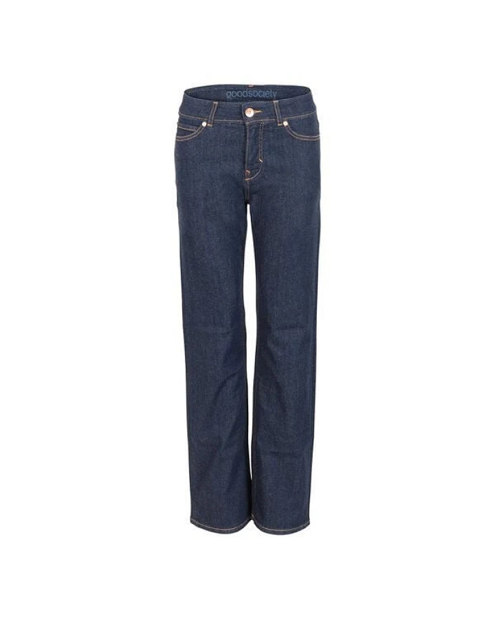 goodsociety Womens Regular Straight Jeans Raw One Wash
