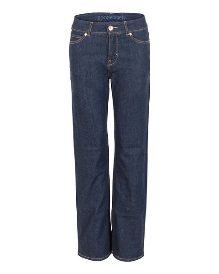 goodsociety Womens Regular Straight Jeans Raw One Wash