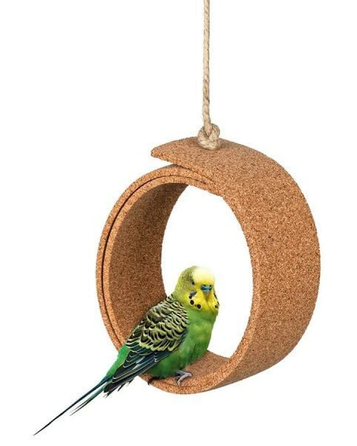 Kork-Deko Natürliche Kork-Vogelschaukel: vielseitiges Spiel- und Knabberzeug