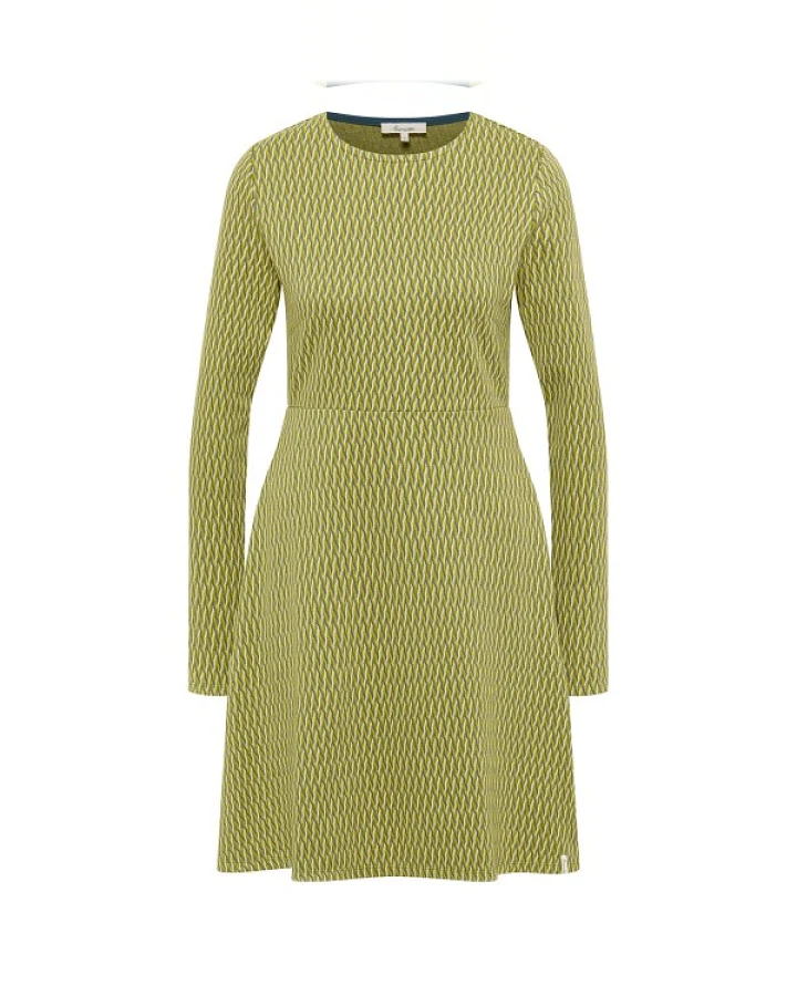 Tranquillo - Women's Gestricktes Swing-Kleid im Retro-Look - Kleid Gr XS oliv