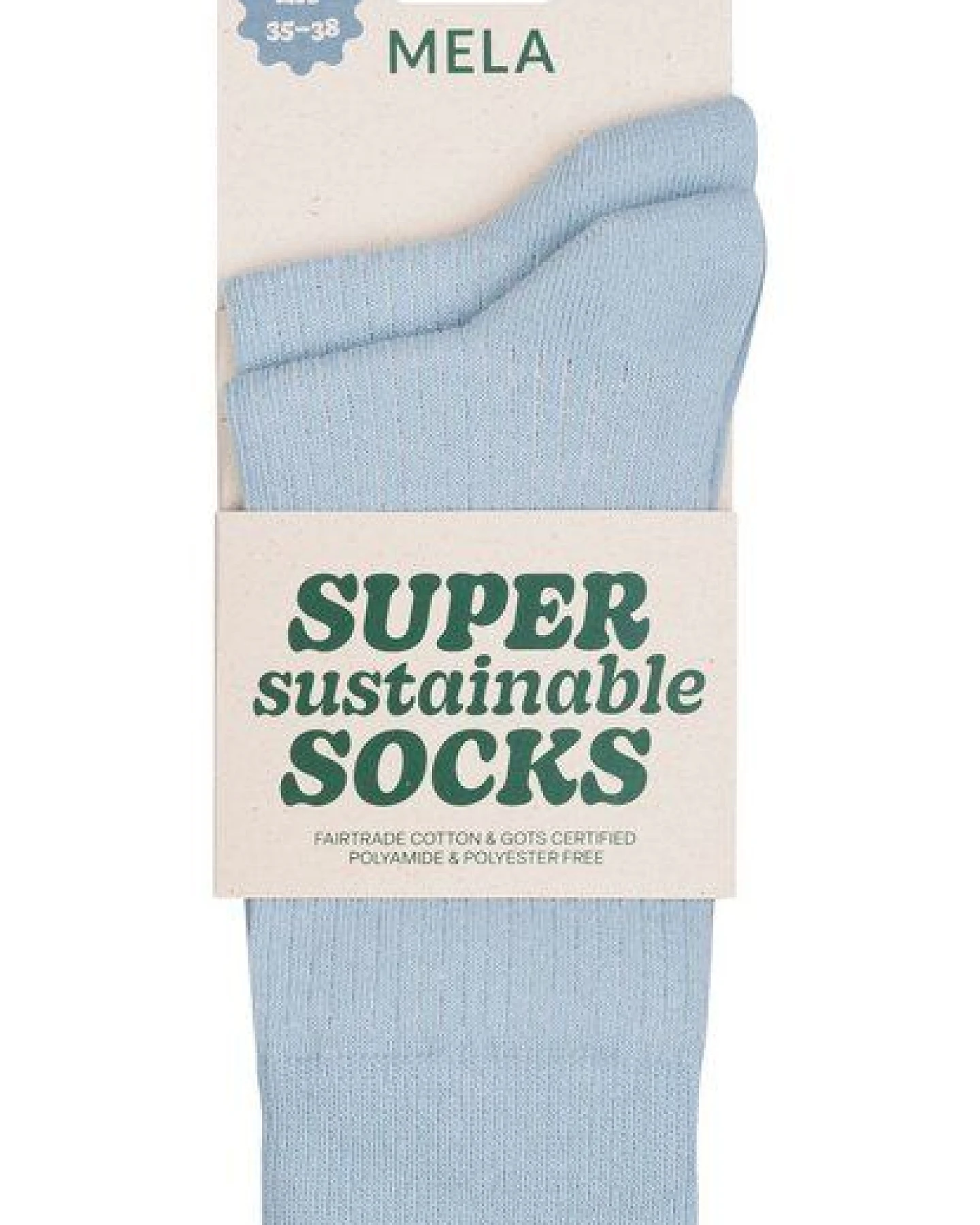 MELA Gerippte Socken 2 Paare aus 100% Bio-Baumwolle – Ansicht 2