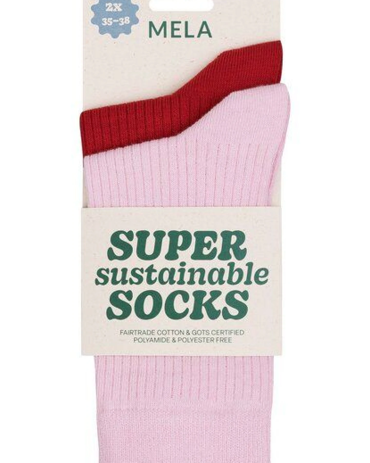Gerippte Socken 2 Paare – Ansicht 2