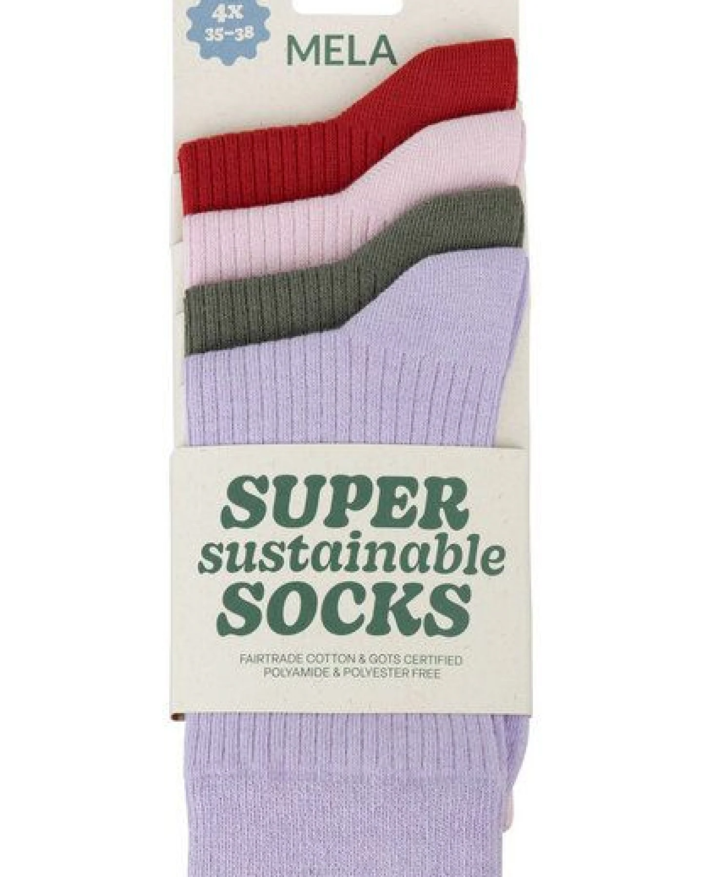 Gerippte Socken 4 Paare – Ansicht 2