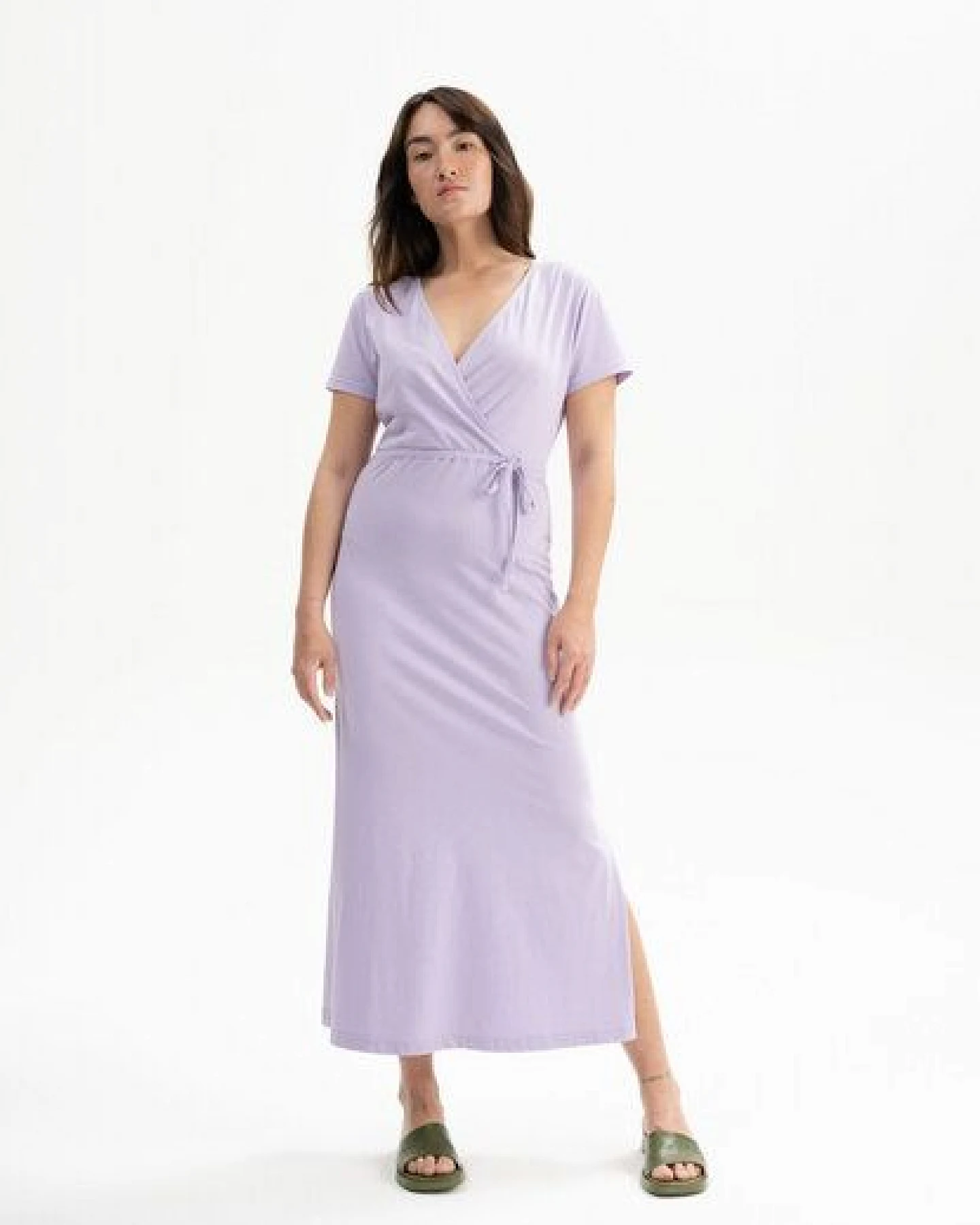 V-Neck Kleid lang Style SHREOSHI – Ansicht 2
