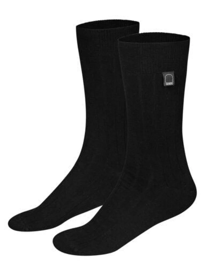 Dailybread Bio-Business-Socken gerippt, 2er Pack, schwarz
