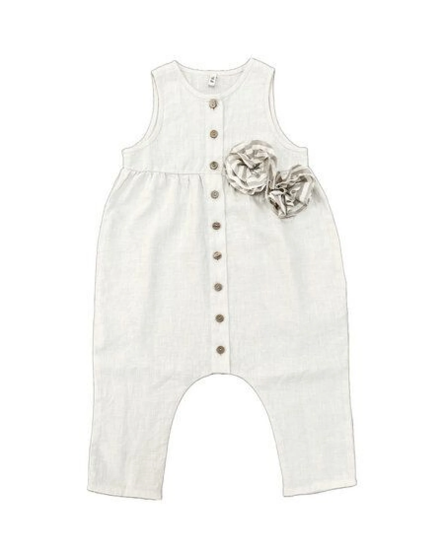 PETER JO Overall Sailor Sienna Cream Flower – Ansicht 2