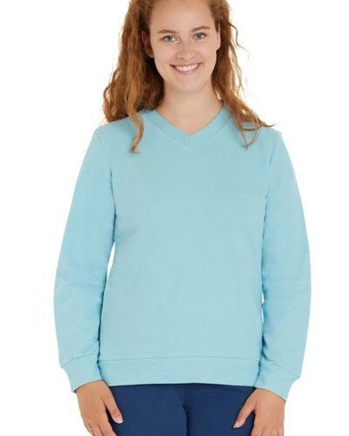 loud + proud Damen Sweat Strukturmuster, GOTS-zertifiziert