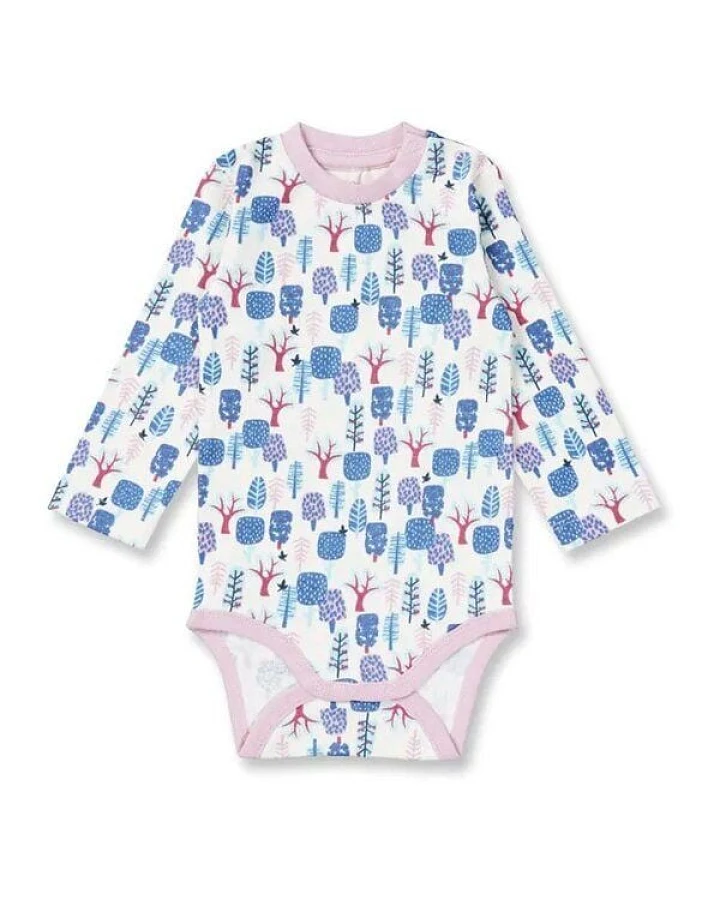 sense-organics Langarm Baby Body VARIN RETRO Bäume von Sense Organics