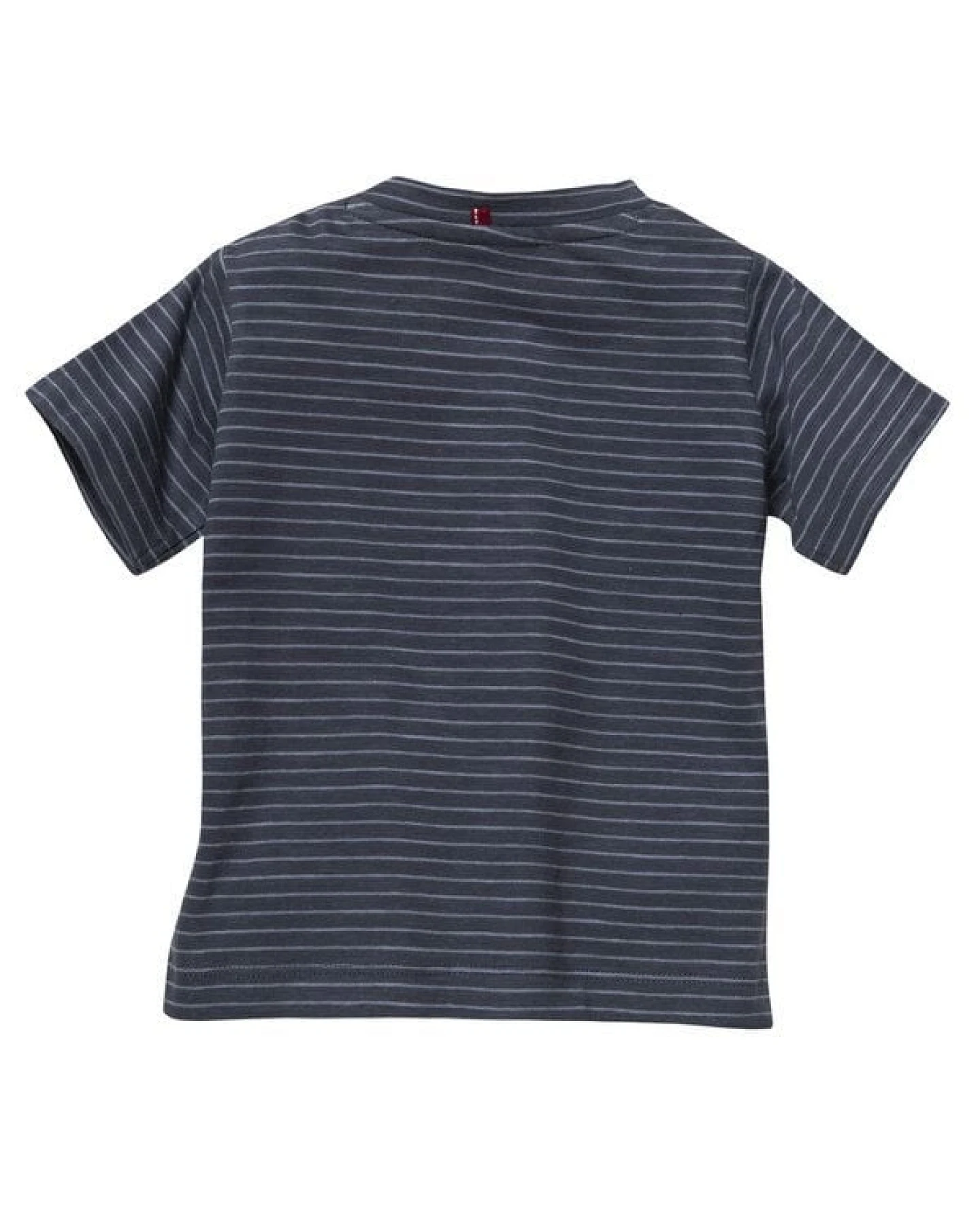 People Wear Organic Kurzarm-Shirt Doppelpack, dunkelblau gestreift mit Druck-Applikation "Krebs" & orange, aus Bio Baumwolle – Ansicht 3