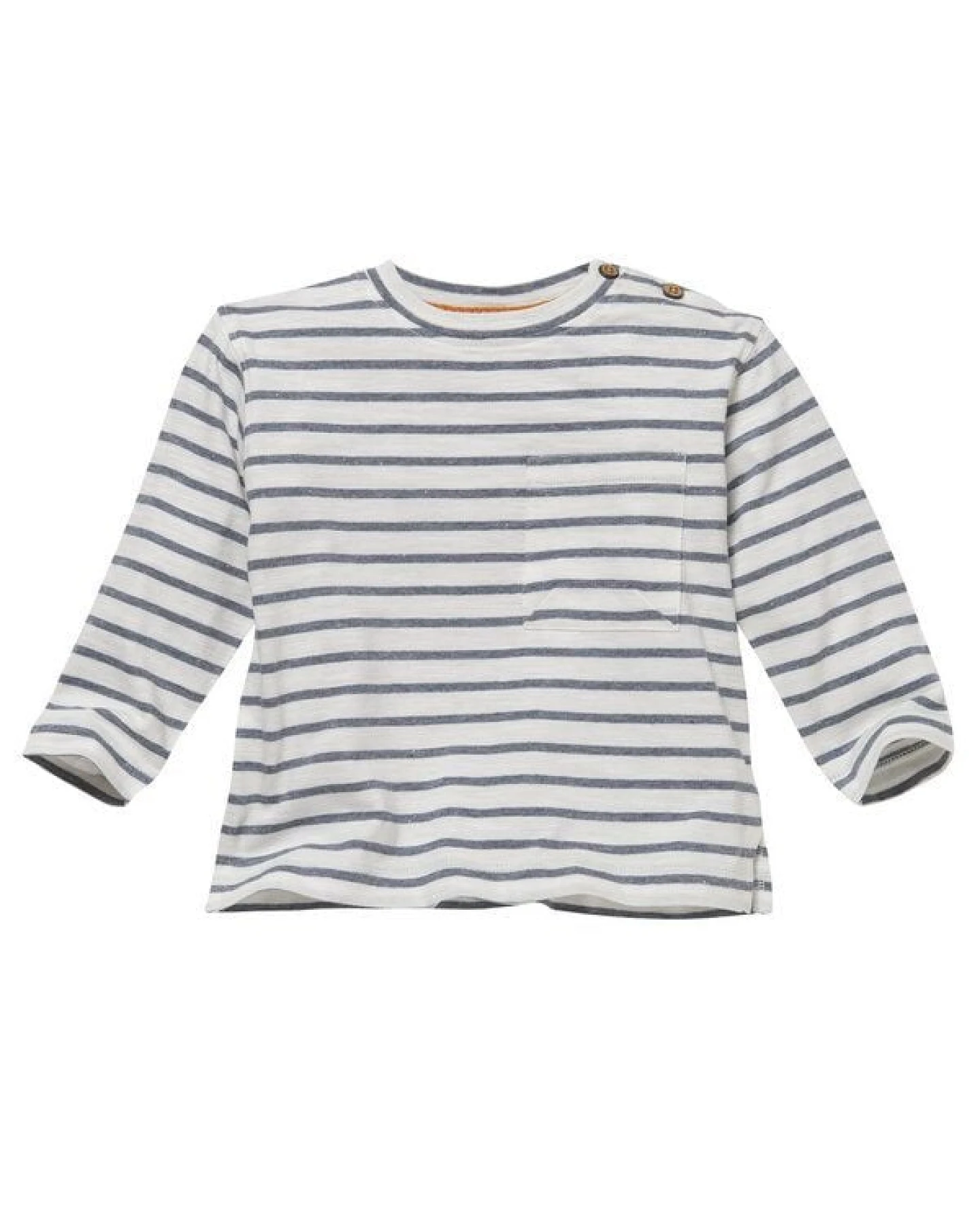 People Wear Organic Langarm-Shirt Doppelpack, dunkelblau mit Print "Walross" und maritim gestreift, aus Bio-Baumwolle – Ansicht 4