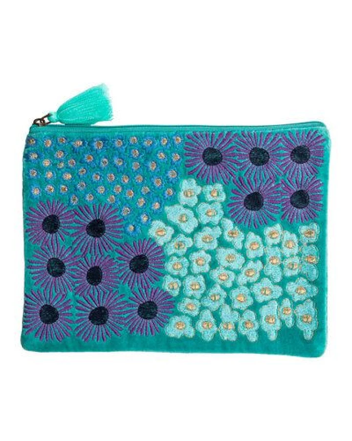 TRANQUILLO Samttäschchen floralen Designs 26 x 18 cm (BAG273, BAG274, BAG304, BAG305)