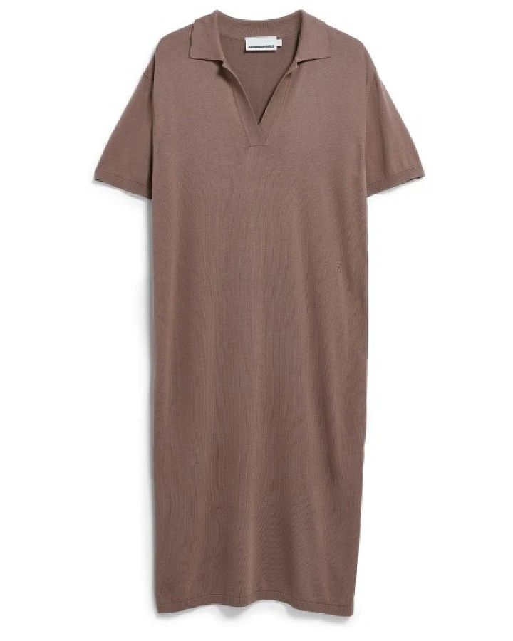 ARMEDANGELS - Women's Fine Polo Knit Dress - Kleid Gr XS braun