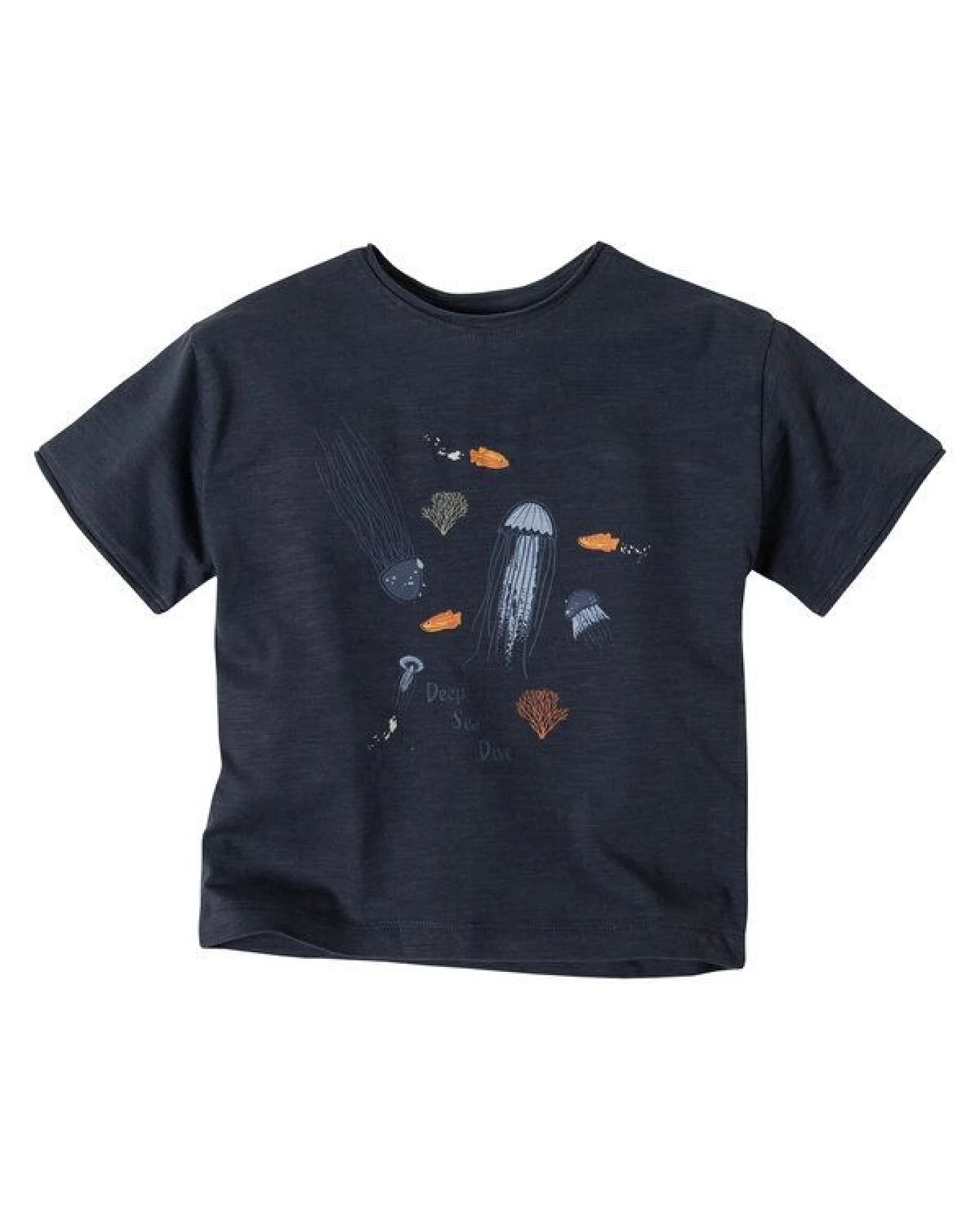 People Wear Organic Doppelpack T-Shirts, dunkelblau mit Quallenprint; Bio-Baumwolle – Ansicht 2