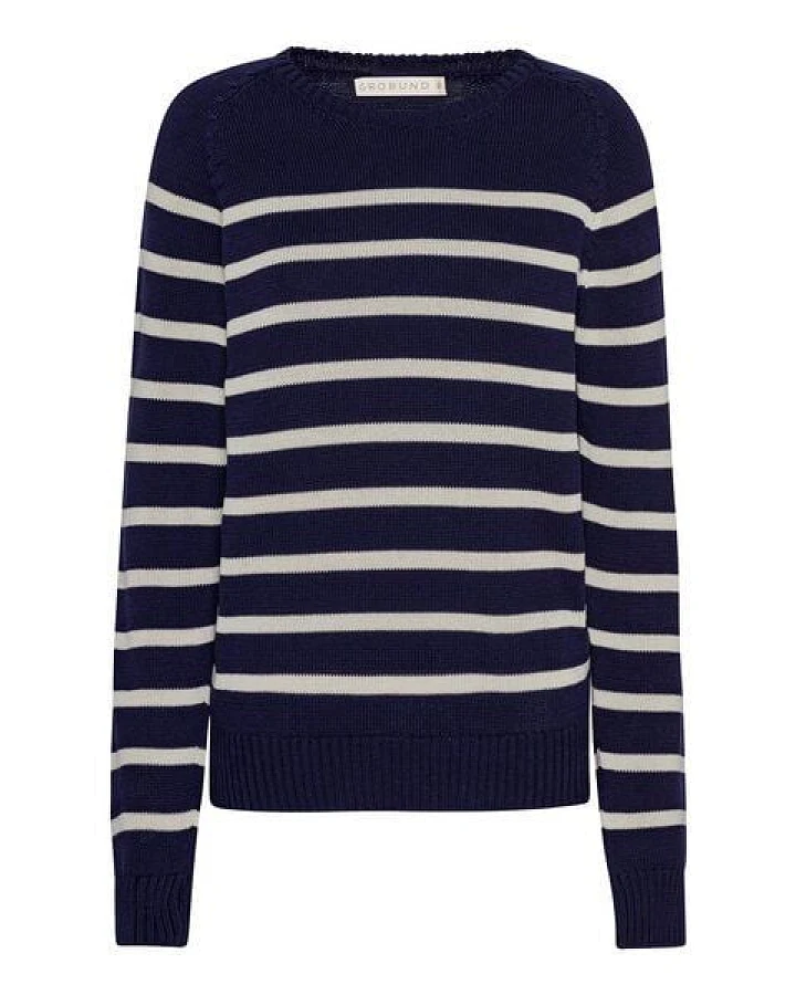 GROBUND Der Strickpullover Helga - GOTS zertifiziert aus 100% Bio-Baumwolle