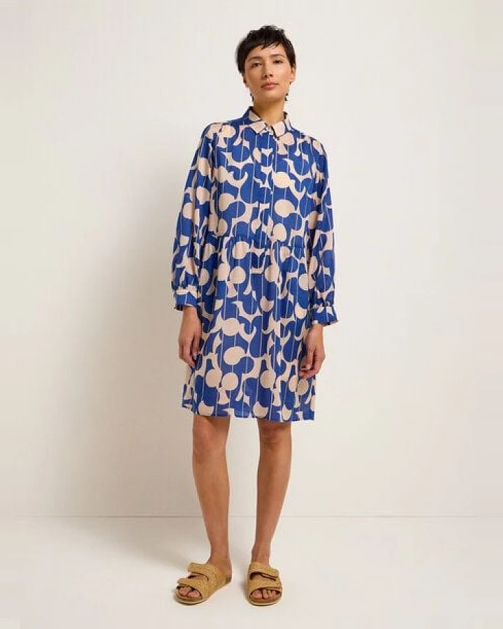 LANIUS Hemdblusenkleid Print Graphic Dots aus TENCEL Lyocell