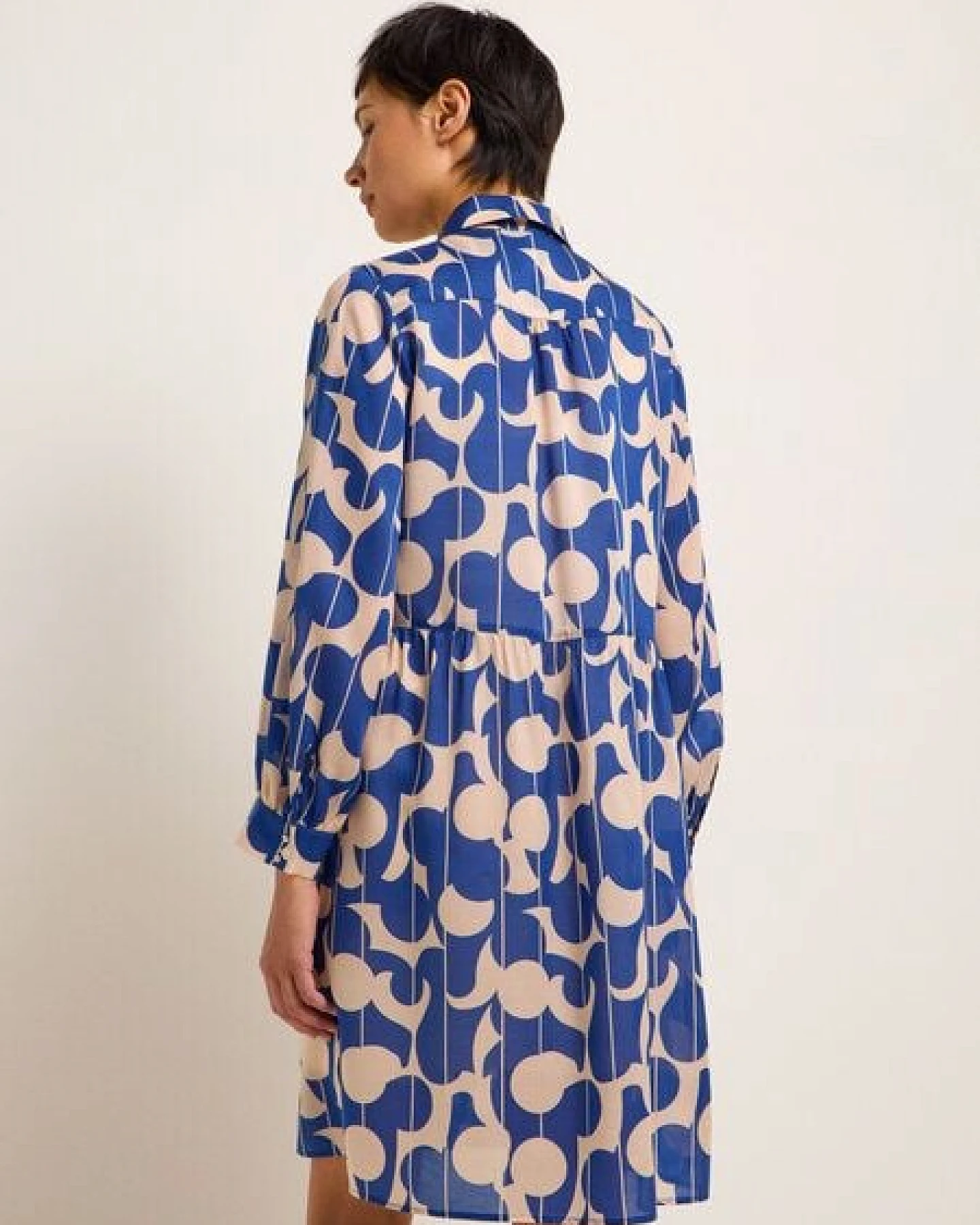 LANIUS Hemdblusenkleid Print Graphic Dots aus TENCEL Lyocell – Ansicht 4