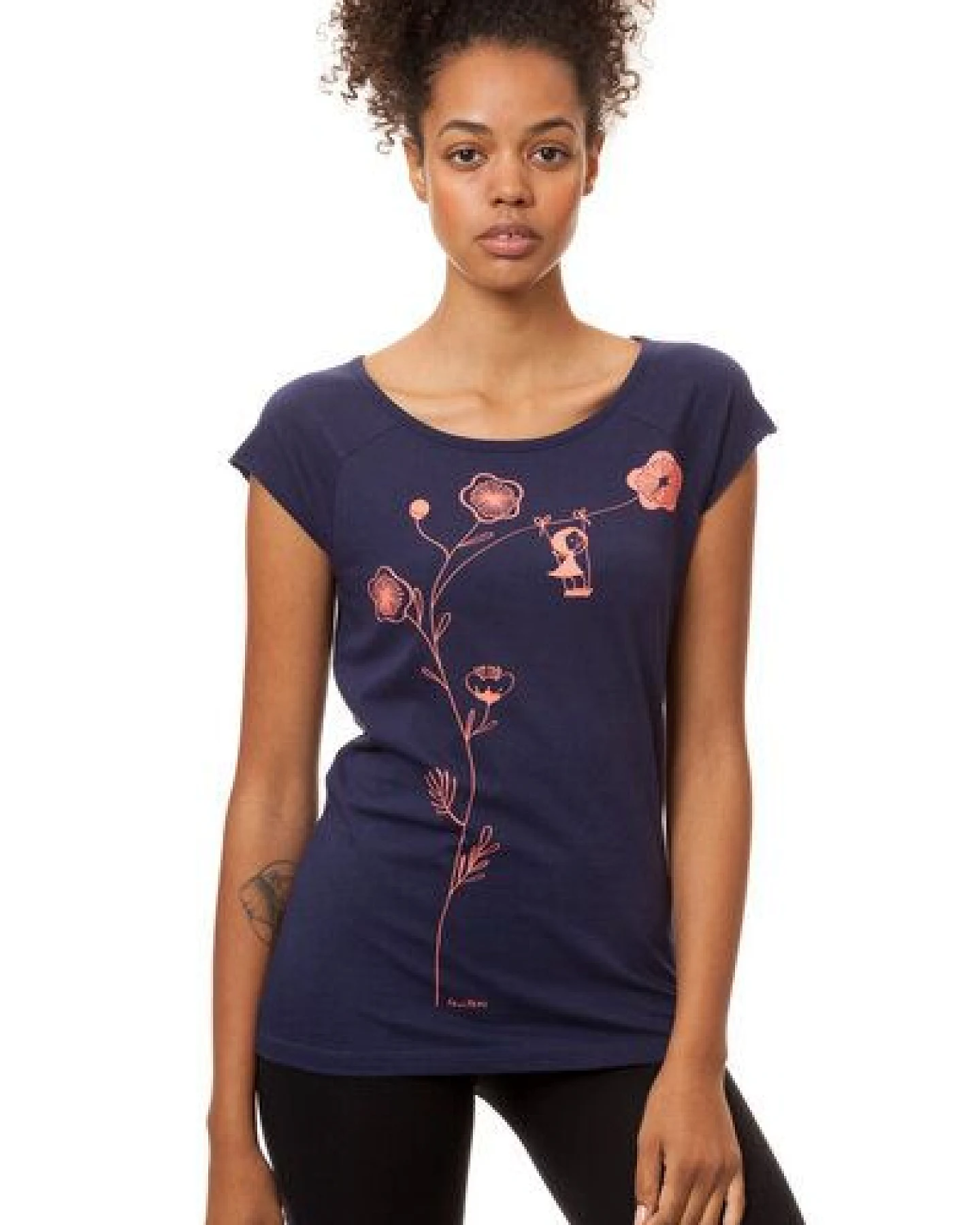 FellHerz Damen T-Shirt Schaukelmädchen Bio & Fair & Vegan – Ansicht 2