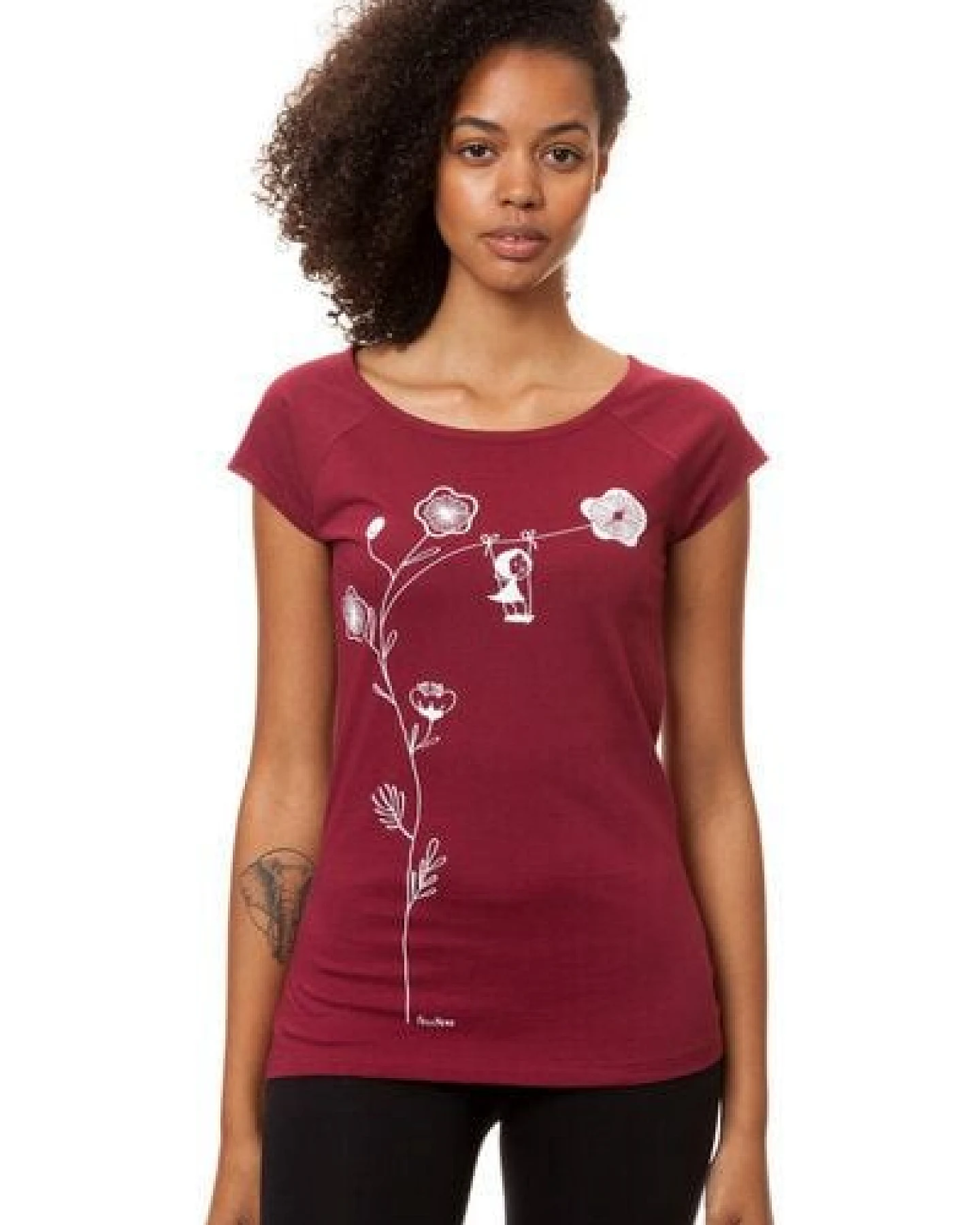 FellHerz Damen T-Shirt Schaukelmädchen Bio & Fair & Vegan – Ansicht 4