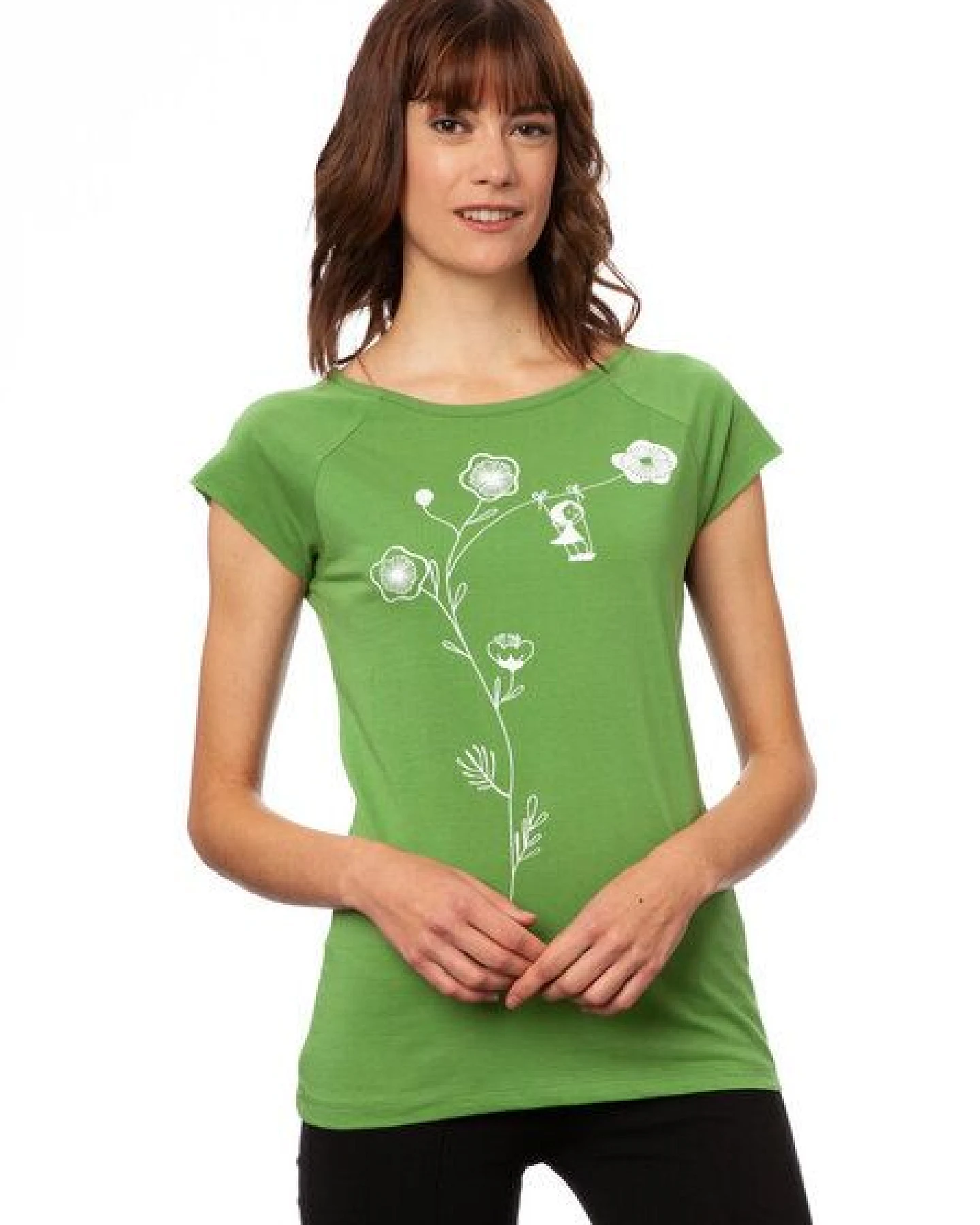 FellHerz Damen T-Shirt Schaukelmädchen Bio & Fair & Vegan – Ansicht 3